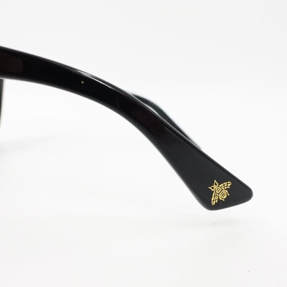 Gucci GG0022 Oversized Acetate Sunglasses Black Gray OS - Picture 7 of 16